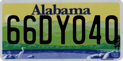 AL license plate 66DY040
