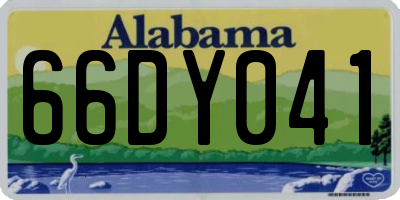AL license plate 66DY041