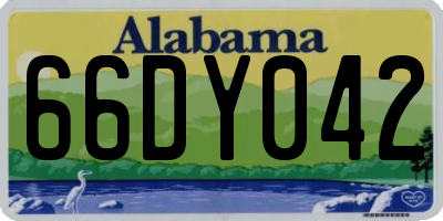 AL license plate 66DY042