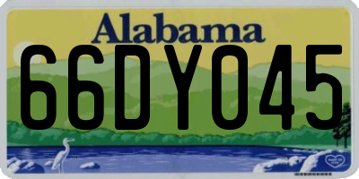 AL license plate 66DY045