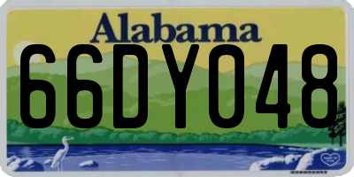 AL license plate 66DY048