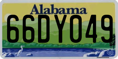 AL license plate 66DY049