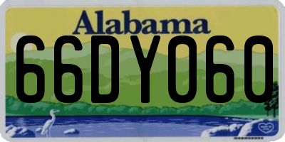 AL license plate 66DY060
