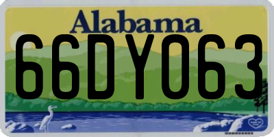 AL license plate 66DY063