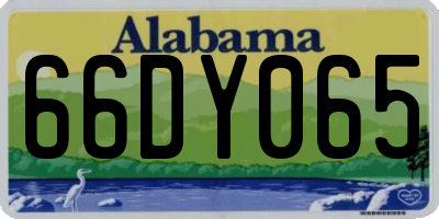 AL license plate 66DY065