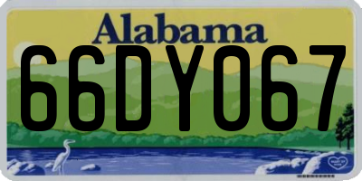 AL license plate 66DY067