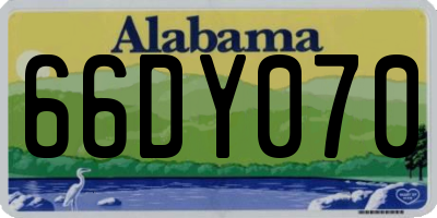 AL license plate 66DY070
