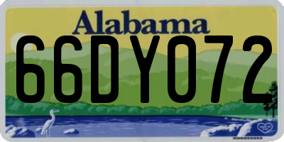 AL license plate 66DY072