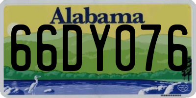 AL license plate 66DY076