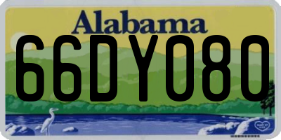 AL license plate 66DY080