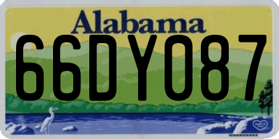 AL license plate 66DY087