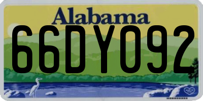 AL license plate 66DY092