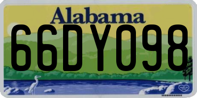 AL license plate 66DY098