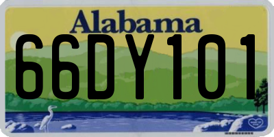 AL license plate 66DY101