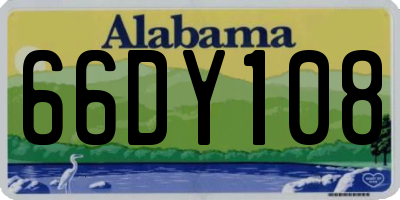 AL license plate 66DY108