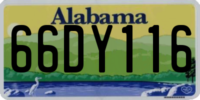 AL license plate 66DY116