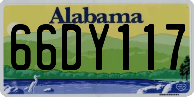 AL license plate 66DY117