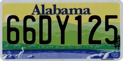 AL license plate 66DY125