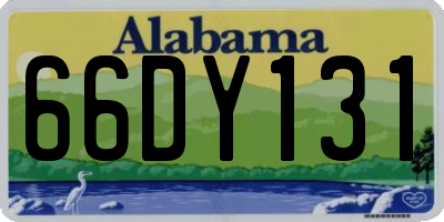 AL license plate 66DY131