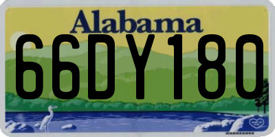 AL license plate 66DY180