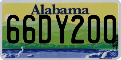 AL license plate 66DY200