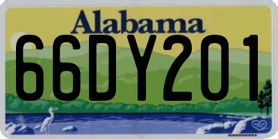 AL license plate 66DY201