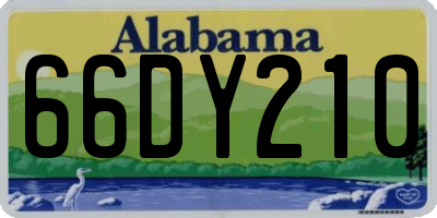 AL license plate 66DY210