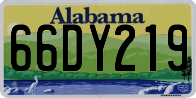 AL license plate 66DY219
