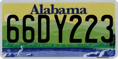 AL license plate 66DY223