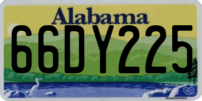 AL license plate 66DY225