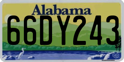 AL license plate 66DY243