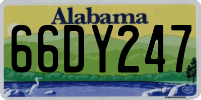 AL license plate 66DY247