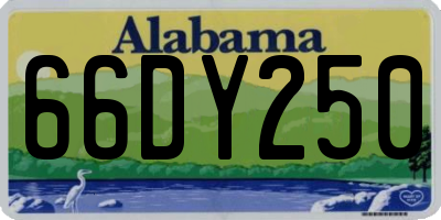 AL license plate 66DY250