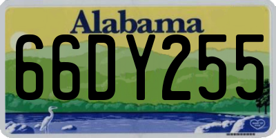 AL license plate 66DY255