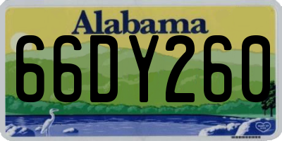 AL license plate 66DY260