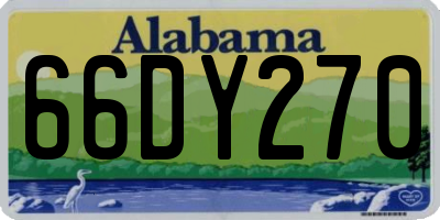 AL license plate 66DY270