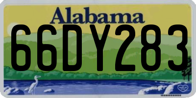 AL license plate 66DY283