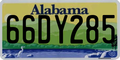 AL license plate 66DY285