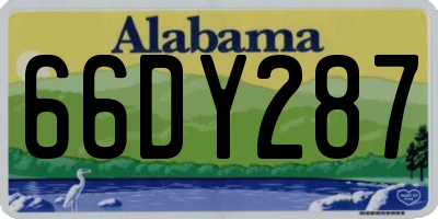 AL license plate 66DY287