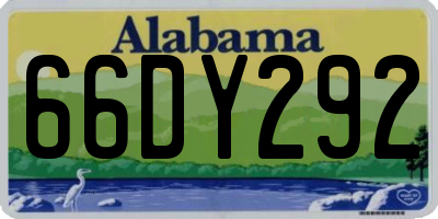 AL license plate 66DY292
