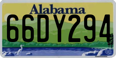 AL license plate 66DY294