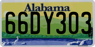 AL license plate 66DY303