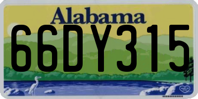 AL license plate 66DY315
