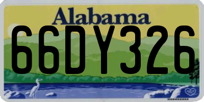 AL license plate 66DY326