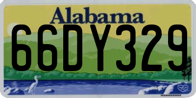 AL license plate 66DY329