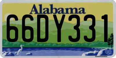 AL license plate 66DY331