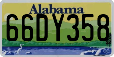 AL license plate 66DY358