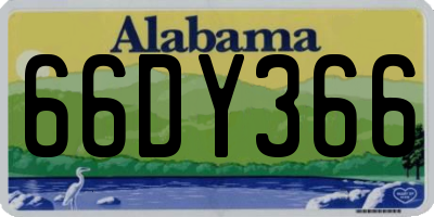 AL license plate 66DY366
