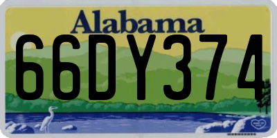AL license plate 66DY374