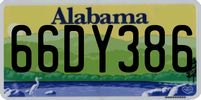 AL license plate 66DY386
